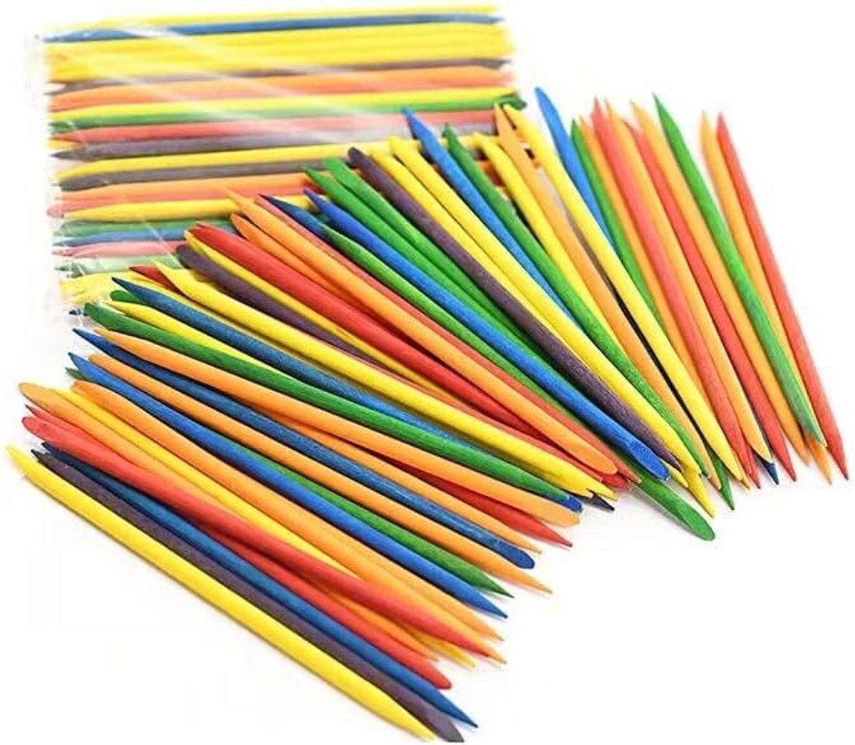 Zalati Cuticula Pusher 100 stks Cuticula Remover Dual-tip Hout Sticks voor Nail Art Manicure Pedicure - 7.5 cm