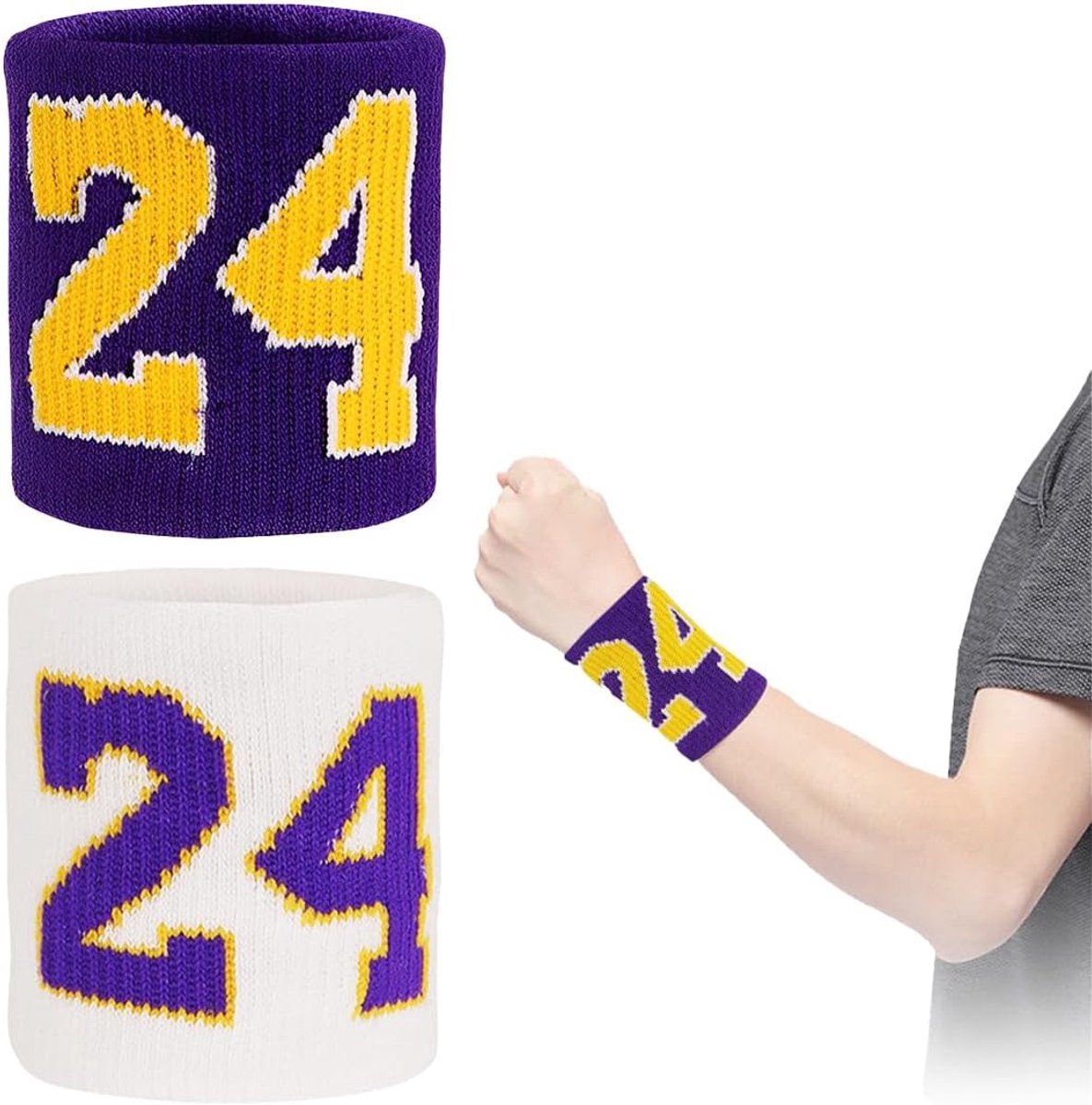 2 stuks absorberende polsband, sportarmbanden voor kinderen, elastische polsbanden, van spons, kleurrijk, sport, polsband, voor sport, hardlopen, voetbal, basketbal