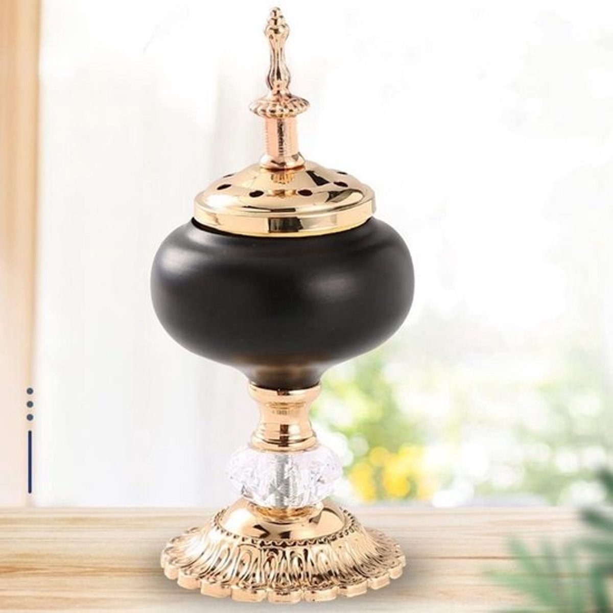 Decoratieve Metalen Wierookbrander voor Bakhoor en Kaarsen - Arabisch Design
