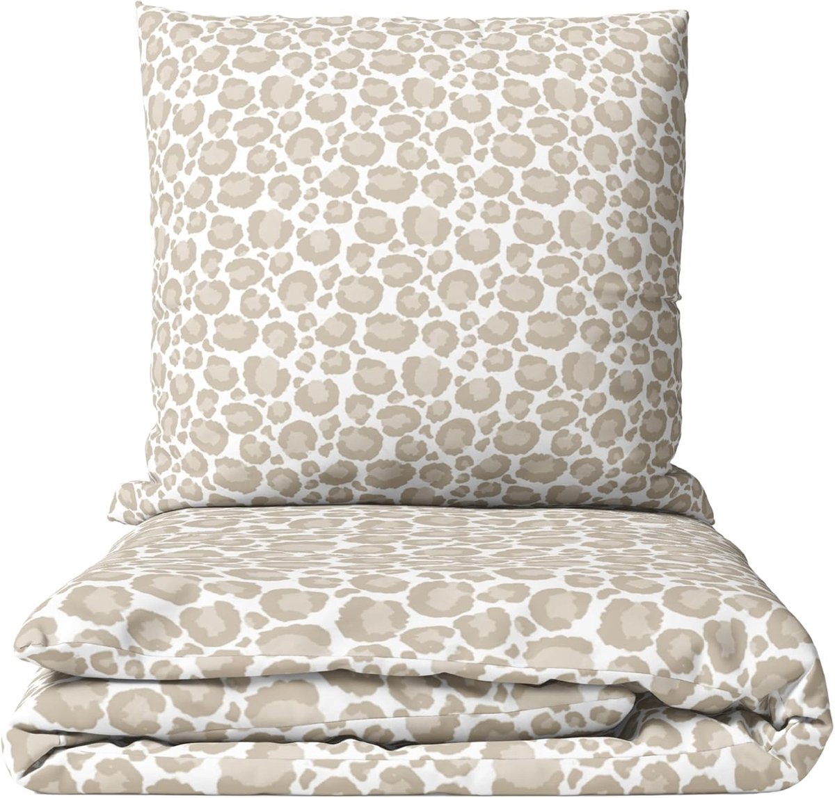 Leoparden Beddengoed, 135 x 200 cm + 80 x 80 cm, 100% katoen, Öko-Tex gecertificeerd, ritssluiting, luipaardprint