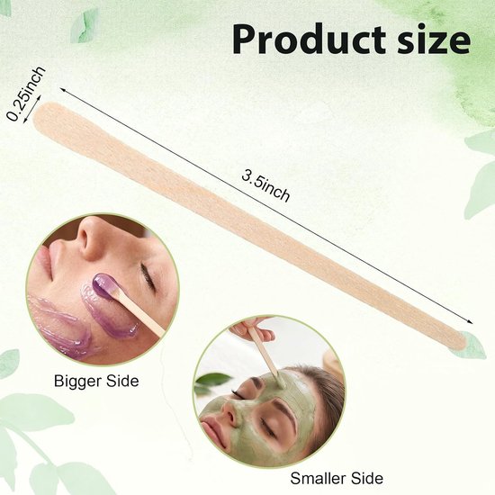 Spatels voor ontharing, wegwerp houten stelen, houten waxsticks, wenkbrauwen, houten spatel, waxing applicator, knutselhouten stokjes voor ontharing — afbeelding 2