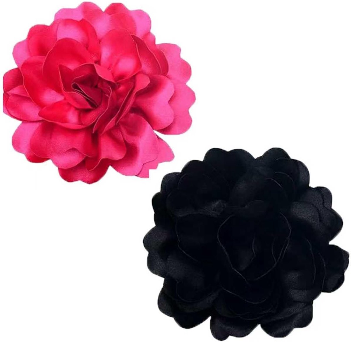 Broche voor dames, 2 stuks, grote camelianaalden, elegant accessoire voor kleding, handgemaakt voor bruiloft, feest of dans