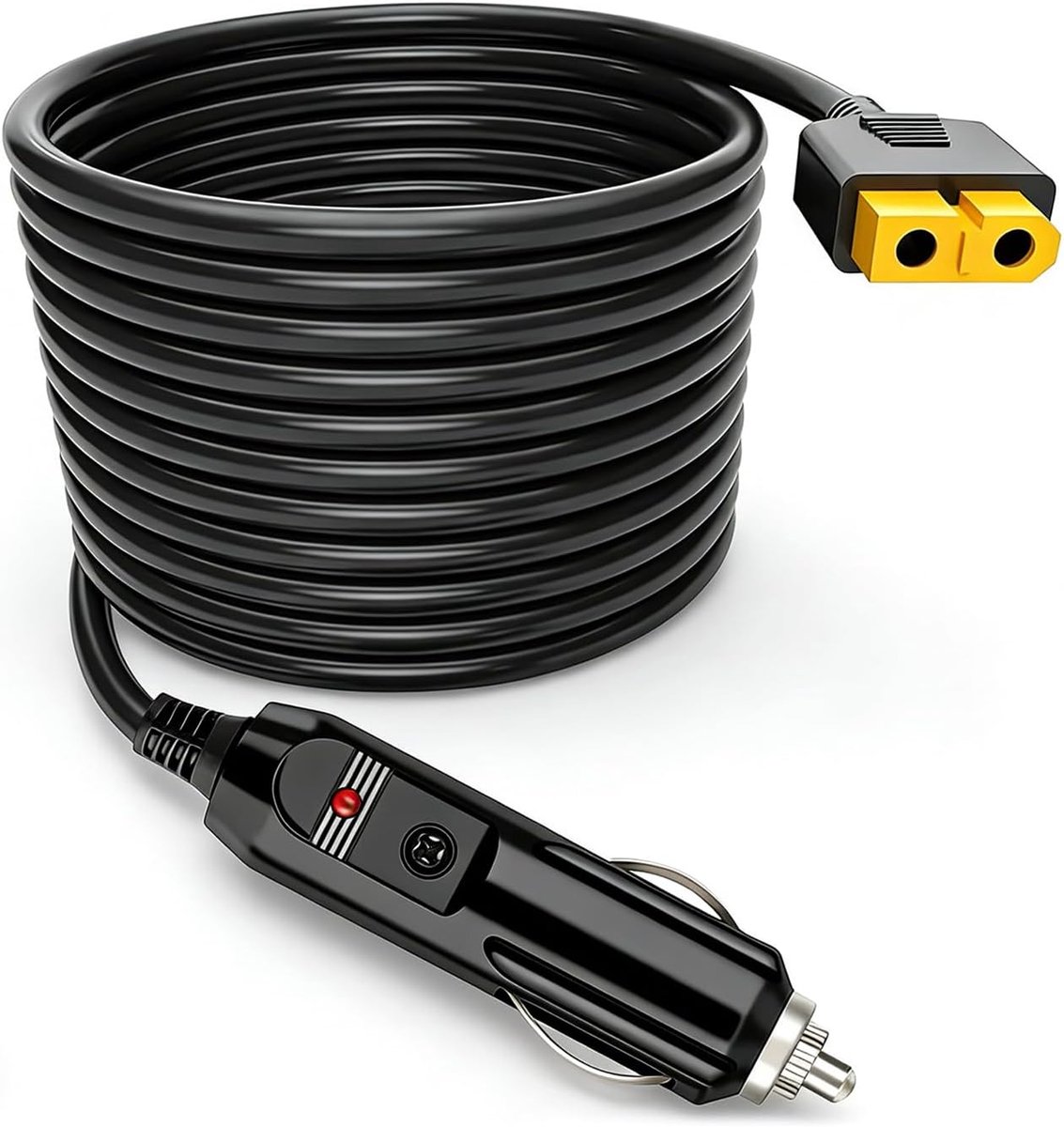 Sigarettenaansteker op XT60 autolader, 12 V, 24 V, 1,5 m, XT60 kabel met zekering, adapter voor auto, vrachtwagen, camper, boot, auto-laadkabel oplader