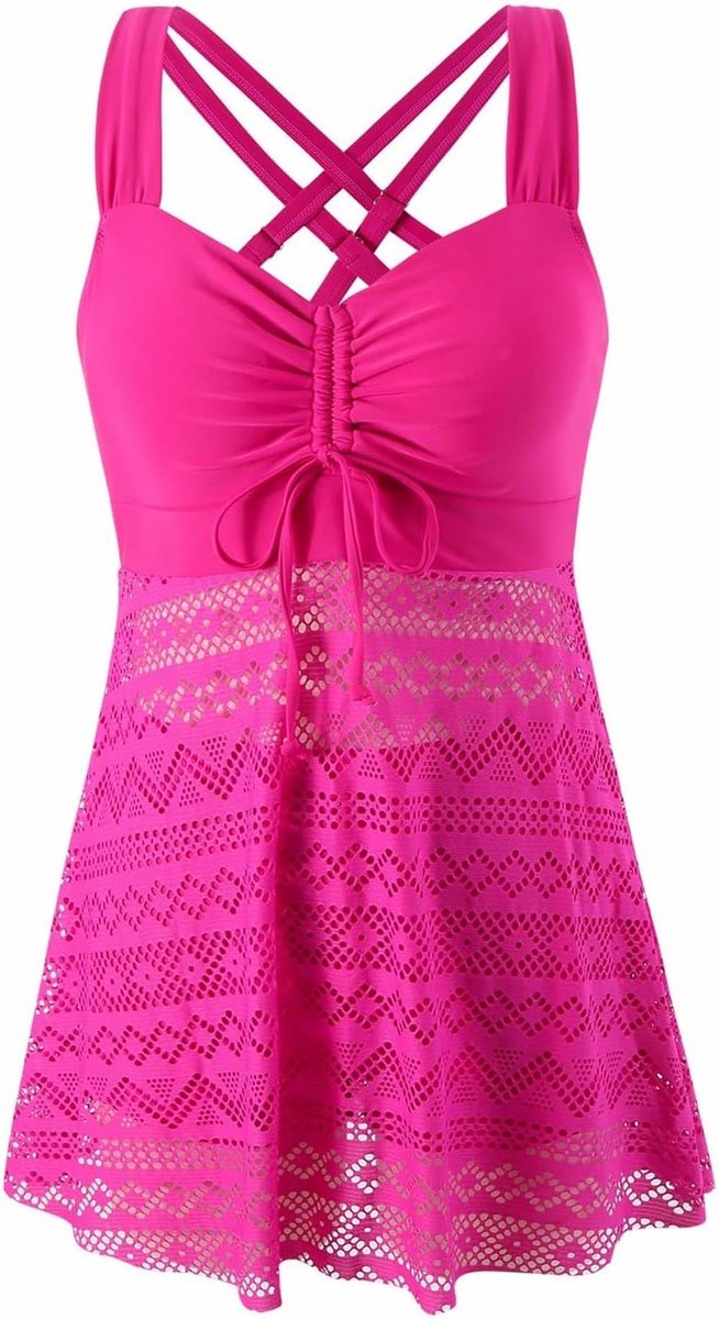 Tankini-set voor dames, bovendeel met zwemshorts, badmode voor dames, bikini met shorts, zwempak, tweedelig