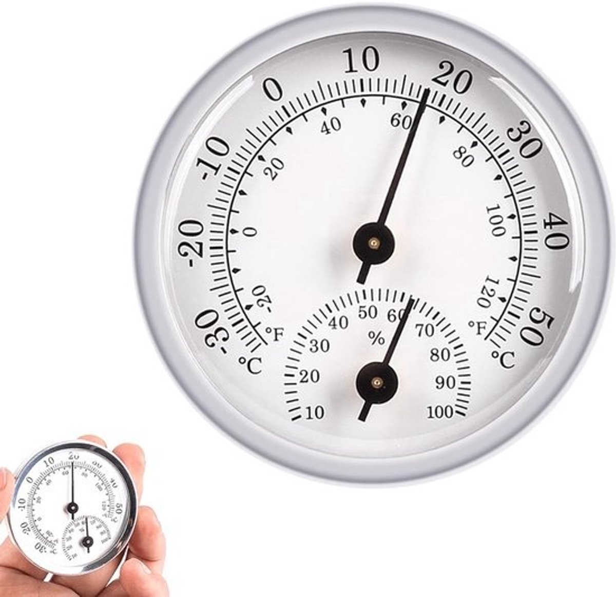 Analoge Binnen Termometer en Hygrometer voor Optimale Luchtvochtigheid