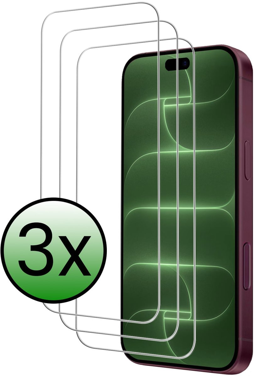 Screenprotector - 3 Stuks Geschikt voor Apple iPhone 18 Pro - Volledige Dekking - Beschermglas - Gehard Glas - Tempered Glass - Screen Protector
