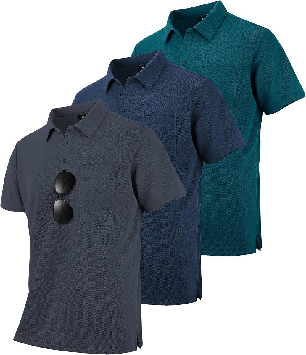 Poloshirts Mannen Korte Mouw Golf Poloshirt Sneldrogend Ademend Regular Fit Shirts Werk Poloshirts Mannen Zomer Sport Tshirt