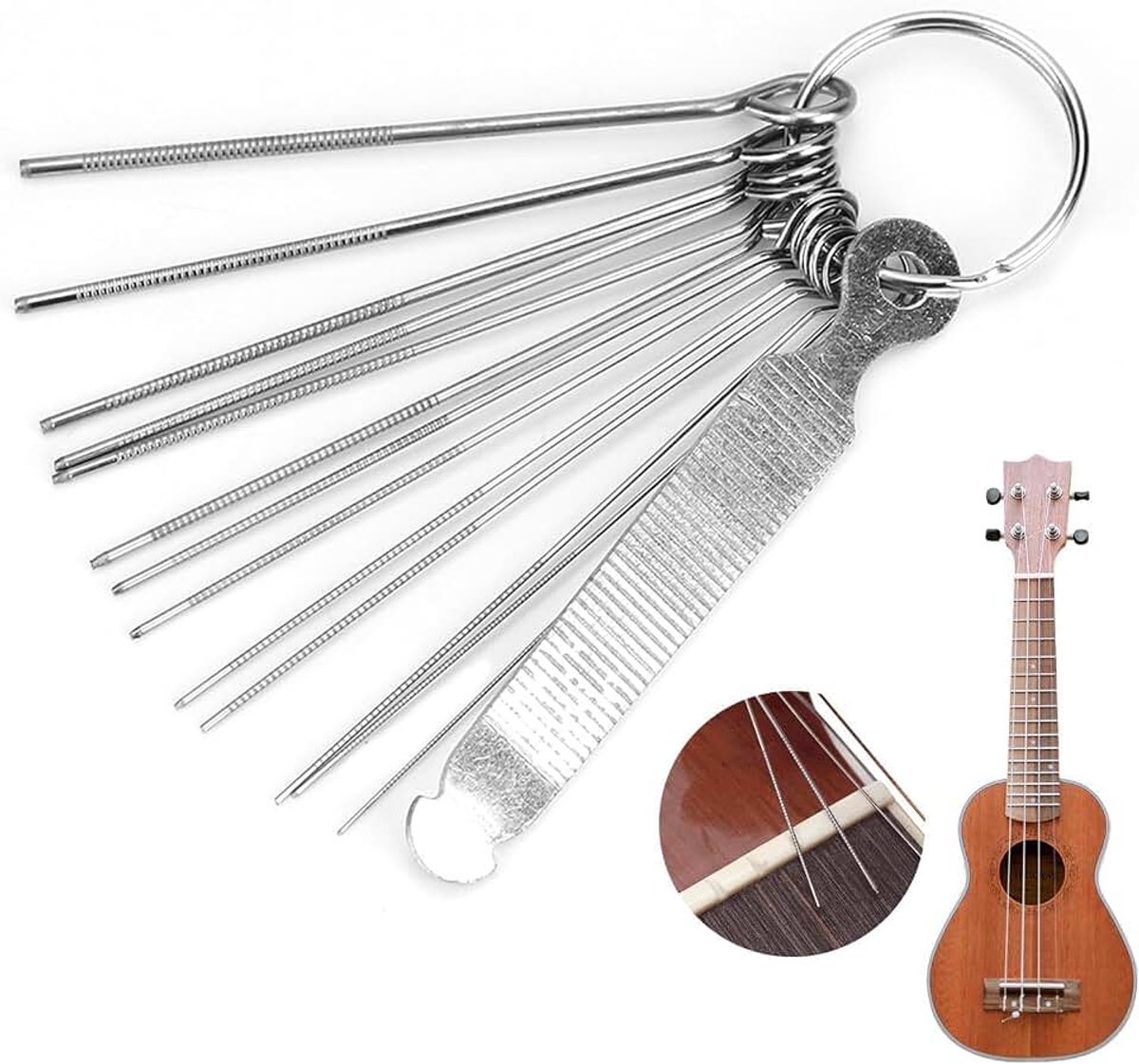 14 in 1 Gitaarbrug Zadelmoervijlen Tool Kit voor Instrument String