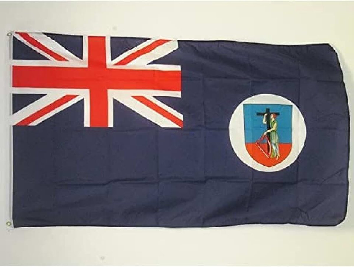 Vlag Montserrat 90x60 cm Vlag Montserrats Polyester 100D 2 Ringen | Binnen en buiten decoratieve vlag dubbel gestikte naden en verstevigde randen met metalen ogen 100D polyester