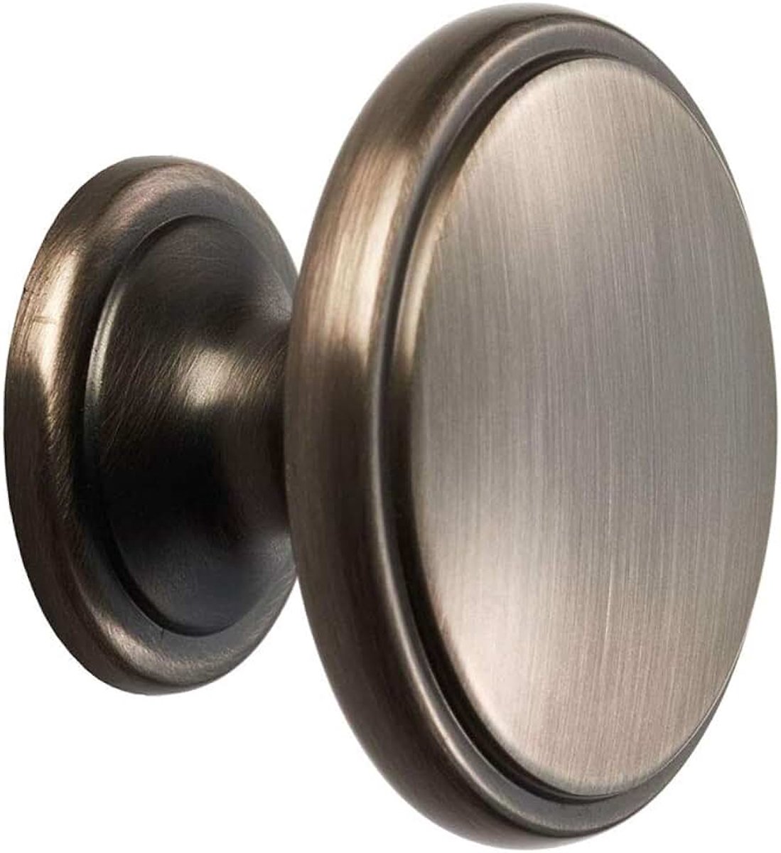 Brass FTD524GM vingertop Oxford knop, pistool metaal, 38 mm