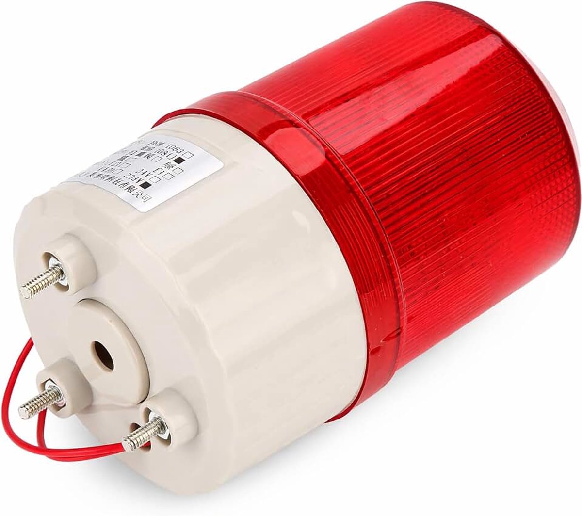 220V Waarschuwingslampje LED sirene 230v Rood, Roterend Knipperend Industrieel Signaal Alarm, Elektrische Draaiende Signaallichten LED Strobe voor Emergency sirena 220v Warnleuchten
