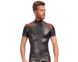 Elastische Fetish Shirt met Dual Wetlook Motief