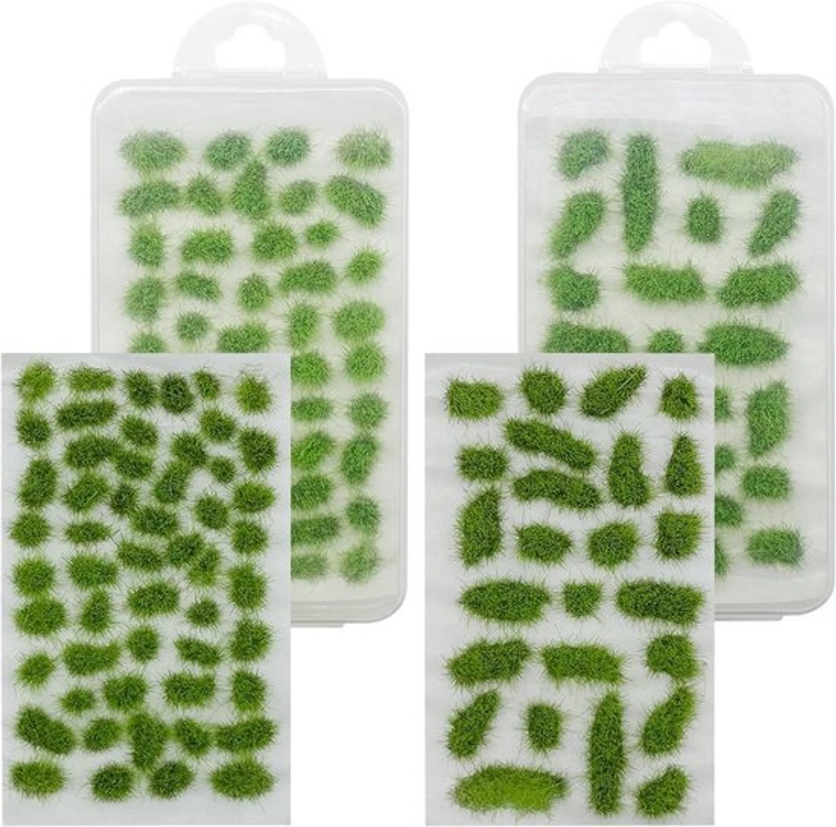 Complete Set van 78 Stuks Statisch Gras Tuft Kit - Miniatuur Kunstgras voor Modelspoor, Sprookjestuin en Diorama Landschap - Ideaal voor DIY Terrains en Modelleren