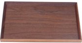 Houten dienblad 30/35/40cm - Bruin rechthoekig - Serviesplatter, vierkante walnootdecoratie, fruit, thee, koffieplaat voor restaurant, home bar - Groot formaat keukentoebehoren - Vierkant dienblad 70x70