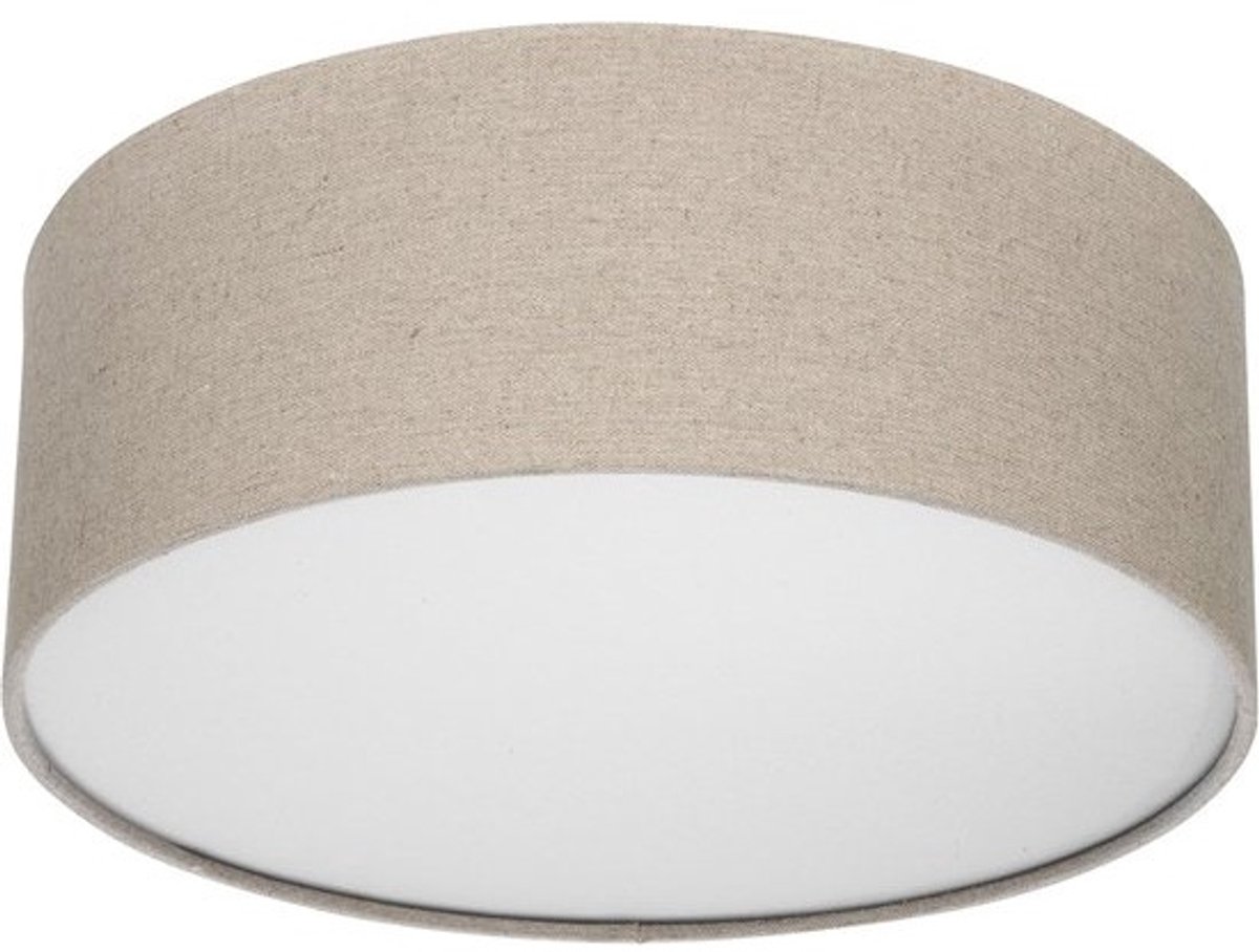 Plafondlamp 30 cm met stoffen lampenkap in vintage-look voor slaapkamer, woonkamer en keuken