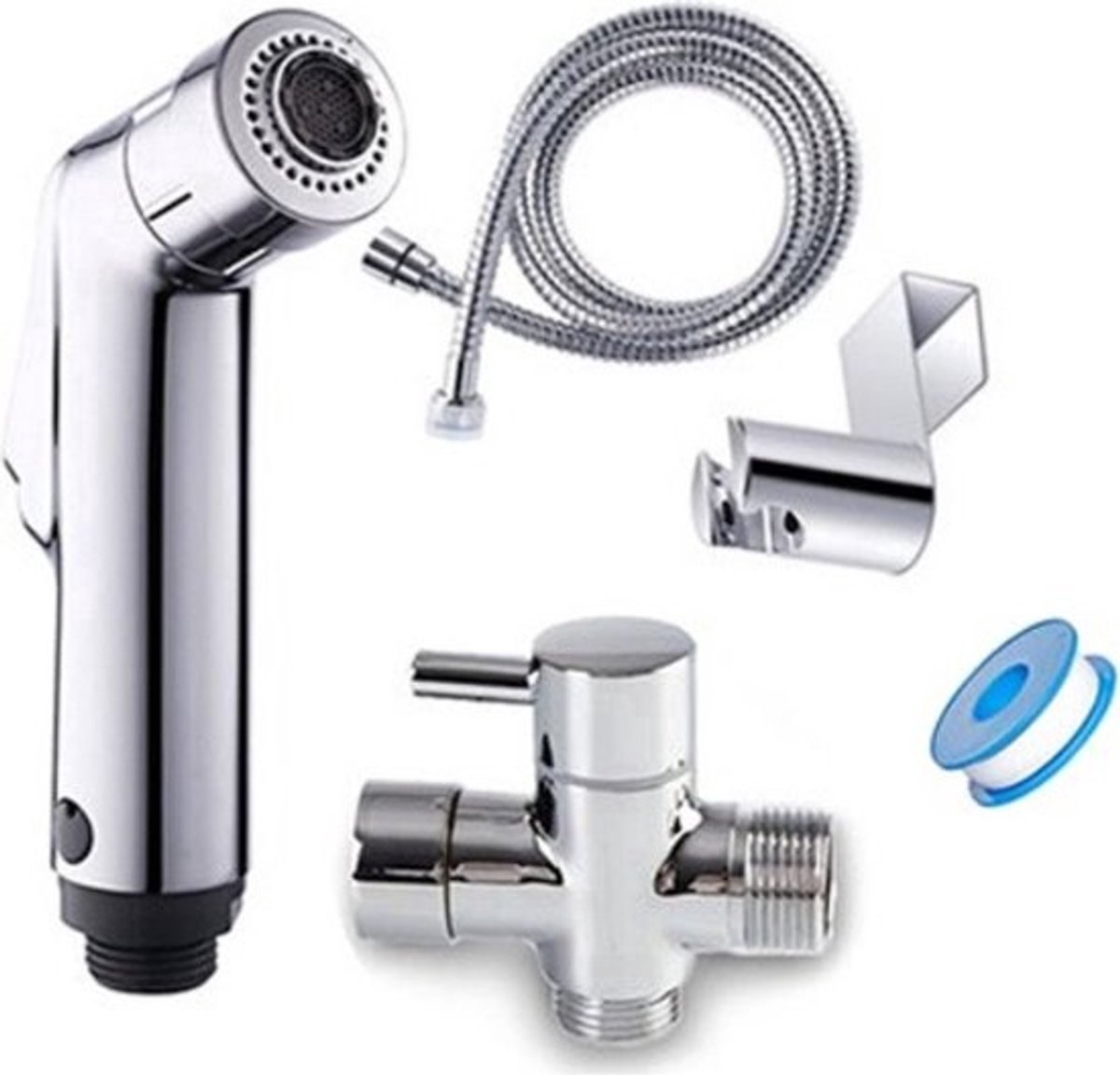 Bidet - Handdouche Toilet - Wc Sproeier - Shattaf - Inclusief Slang en Muurbeugel