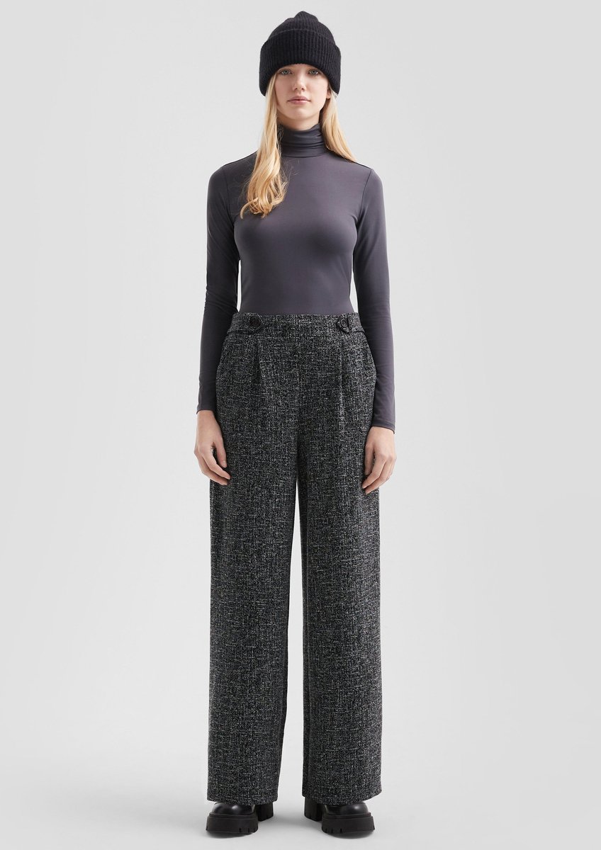 Q/S designed by - Dames broek - Maat 38 - Vrouwen - ZWART - zak voering