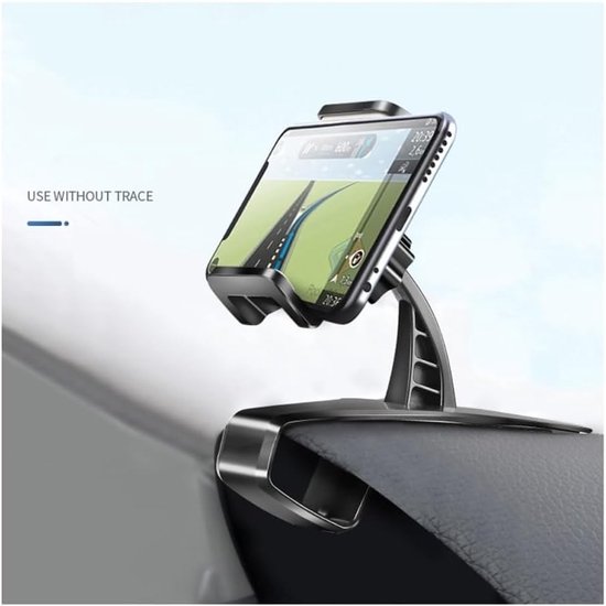 Smartphone Houder 3 in 1: Dashboard/Vizier Klem + AC Grille Clip voor Gionee M30 (2020) - Zwart — afbeelding 4