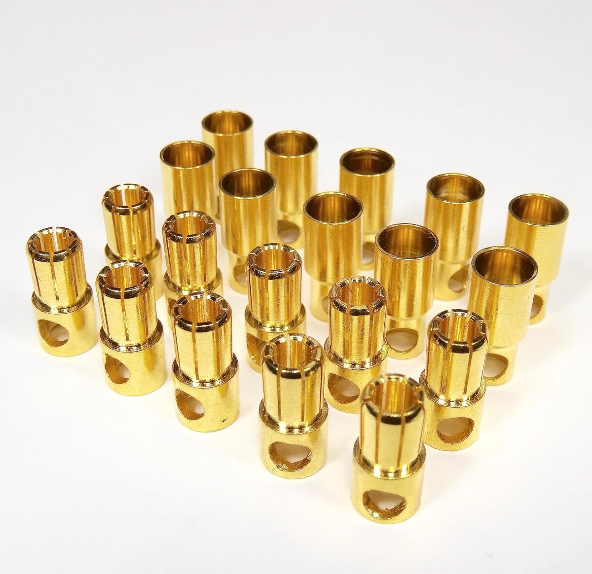 5 paar (10 stuks) 6,0 mm 6,0 gouden contactstekker, gouden stekker, stekker, bus, mannelijk, vrouwelijk, hoge stroom, lipo-accu, ESC-motorkabel, RC solderen, DHZ (6,0 mm)
