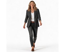 Imily Bela Dames Blazer met Revers, Lange Mouwen en Zakken