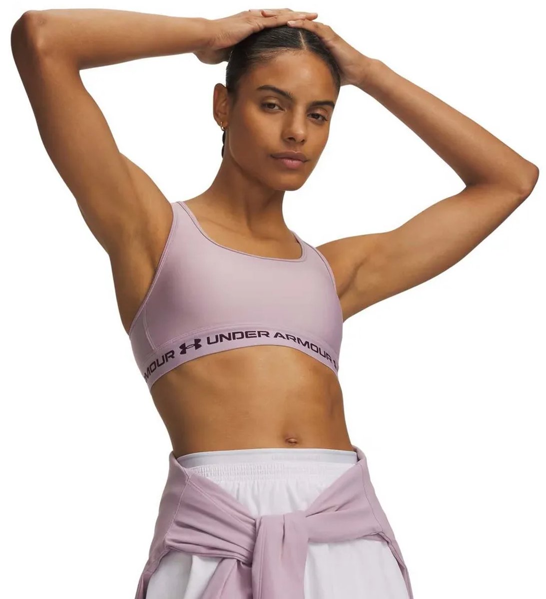 Under Armour Crossback Sportbeha Met Medium Impact Roze M Vrouw