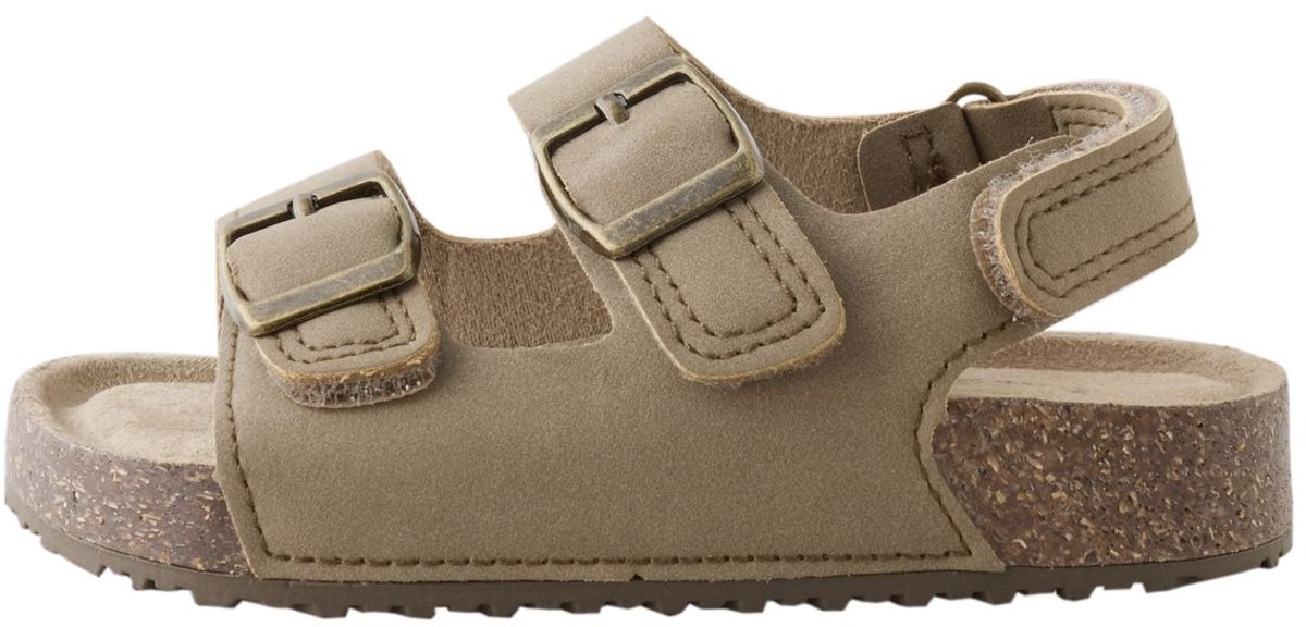 Next - Jongens - Sandalen met verzacht voetbed, dubbele gesp en brede pasvorm (G) - Naturel