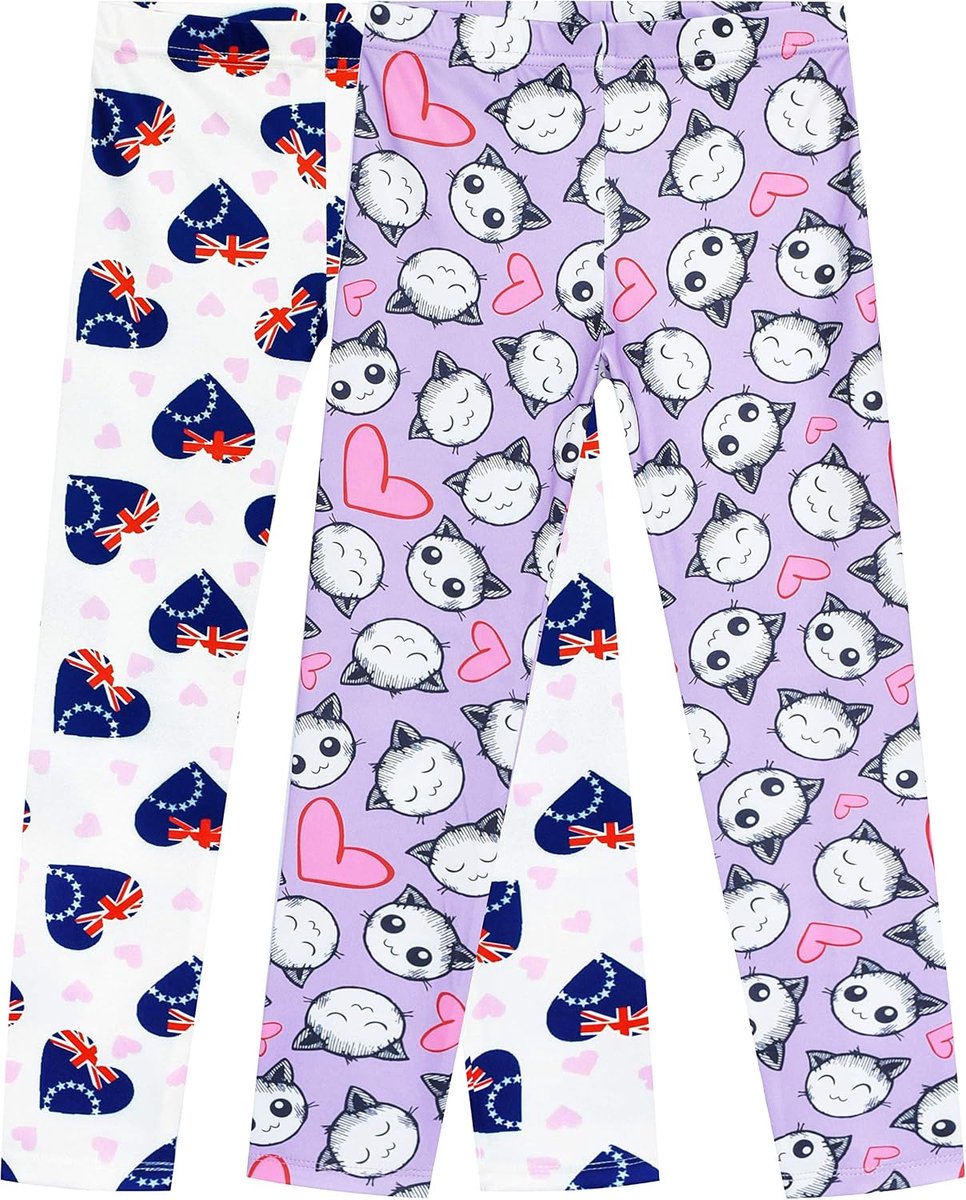 Broek verpakking van 3 stuks Katoen Leggings Kant Rekbaar Kinderen Kleuter 2-7 jaar