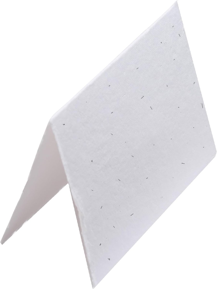 Handgemaakte Blanco Bloemzaadkaarten – 5 x 7 Inch / 13 x 18 cm – 25 Stuks – Plantbaar Gerecycled Papier Met Ingebedde Wilde Bloemzaden Voor Uitnodigingen – 250 GSM