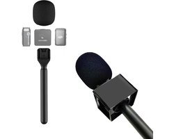 Standhouder Mic Flag Station voor DJI Mic Mini/1/2/Rode Draadloze GO II Handvat Rig Draadloos Interview Lavalier Microfoon Adapter Handheld Mount voor Osmo Pocket 3 Mic2/Hollyland Lark/Synco