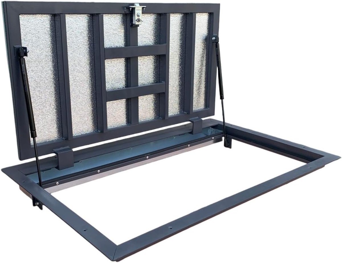 Thermo Max 4, 60 x 100 cm, met gasveer, vergrendeling met handgreep en vierzijdige afdichting, schachtafdekking voor kelder en inspectieschacht, frame van stalen profiel, 600 x 1000