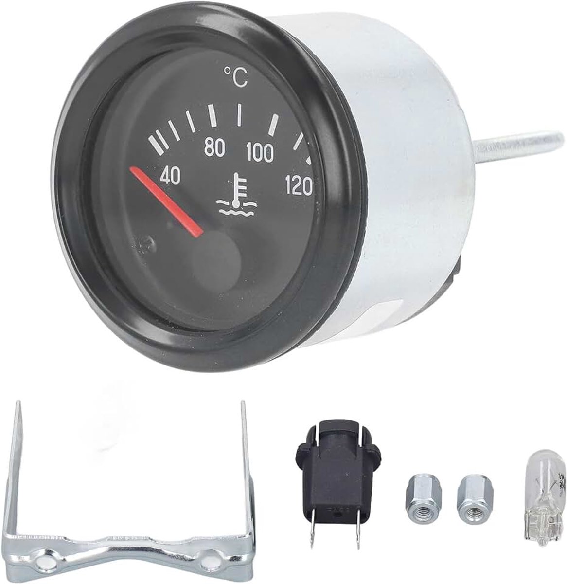 Auto Water Temp Pointer Elektrische Mechanische Watertemperatuurmeter Water Temp Thermometer Meter 40 Tot 120℃ 52mm (12V)310-030-002))
