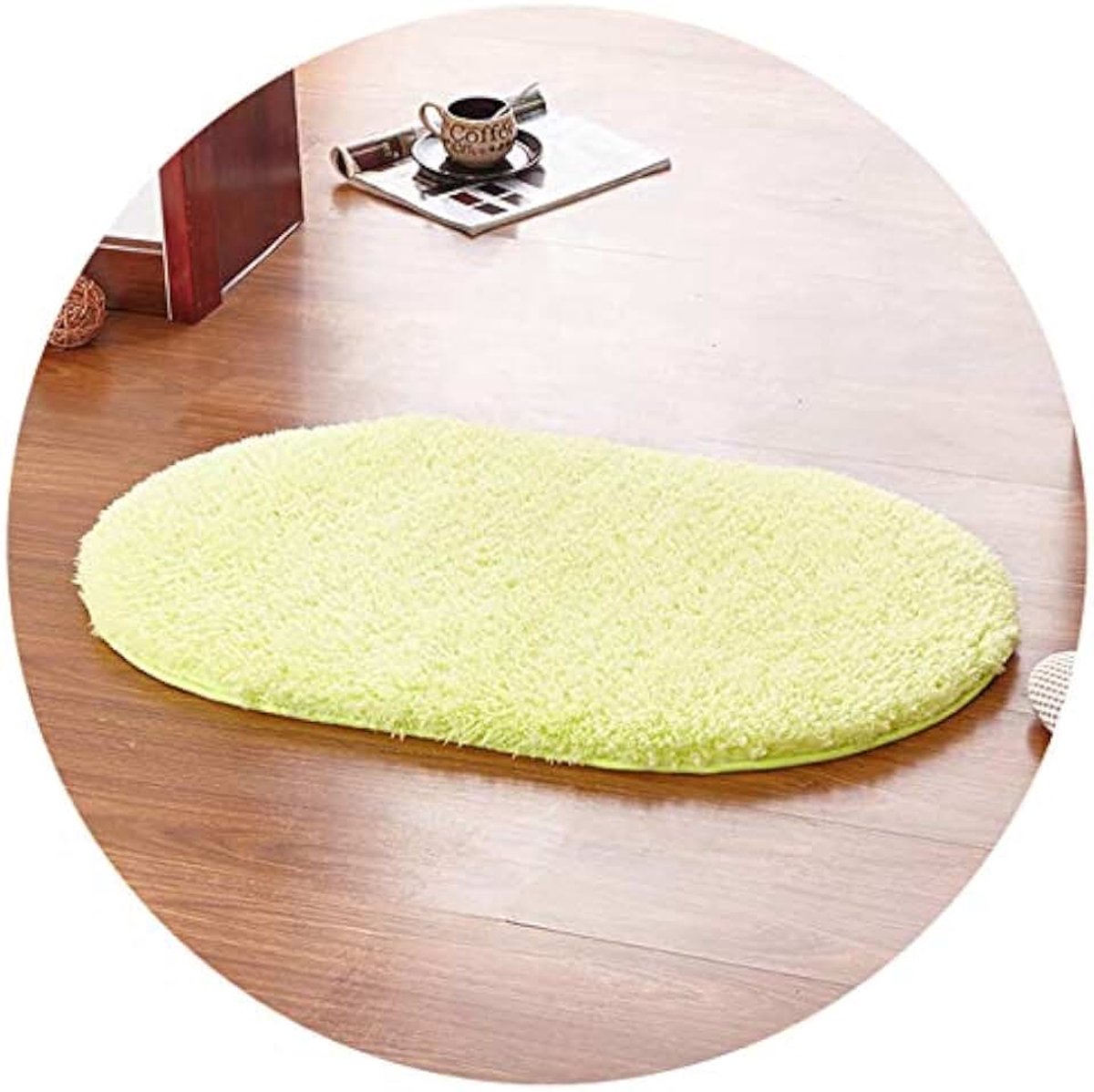 Tapijten, Interieur Tapijten, Ovaal Ingang Tapijten, Super Zachte Tapijten, Badkamer Matten, Waterabsorberend Anti-Slip Deurmatten, Slaapkamer Vloermatten,Apple,60X160cm