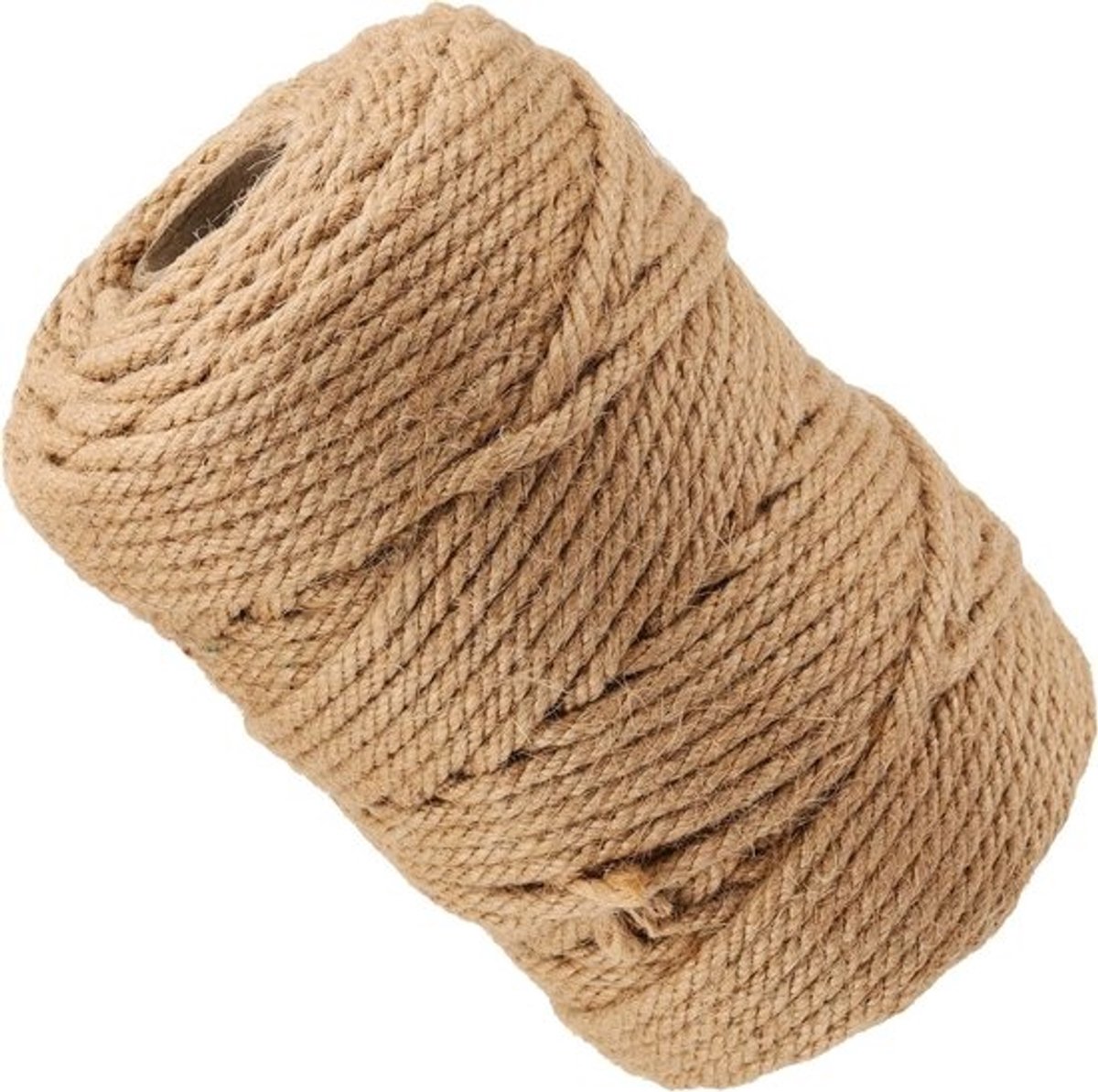 Natuurlijk Jutetouw 100m x 6mm - 4-strengs Gedraaid Touw voor Creatief Gebruik