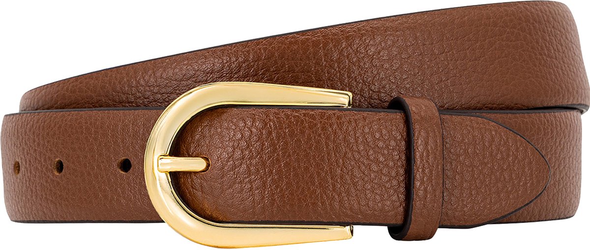 LINDENMANN dames leren riem - cognac