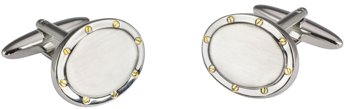 LINDENMANN heren manchetknopen tweekleurig - bicolor