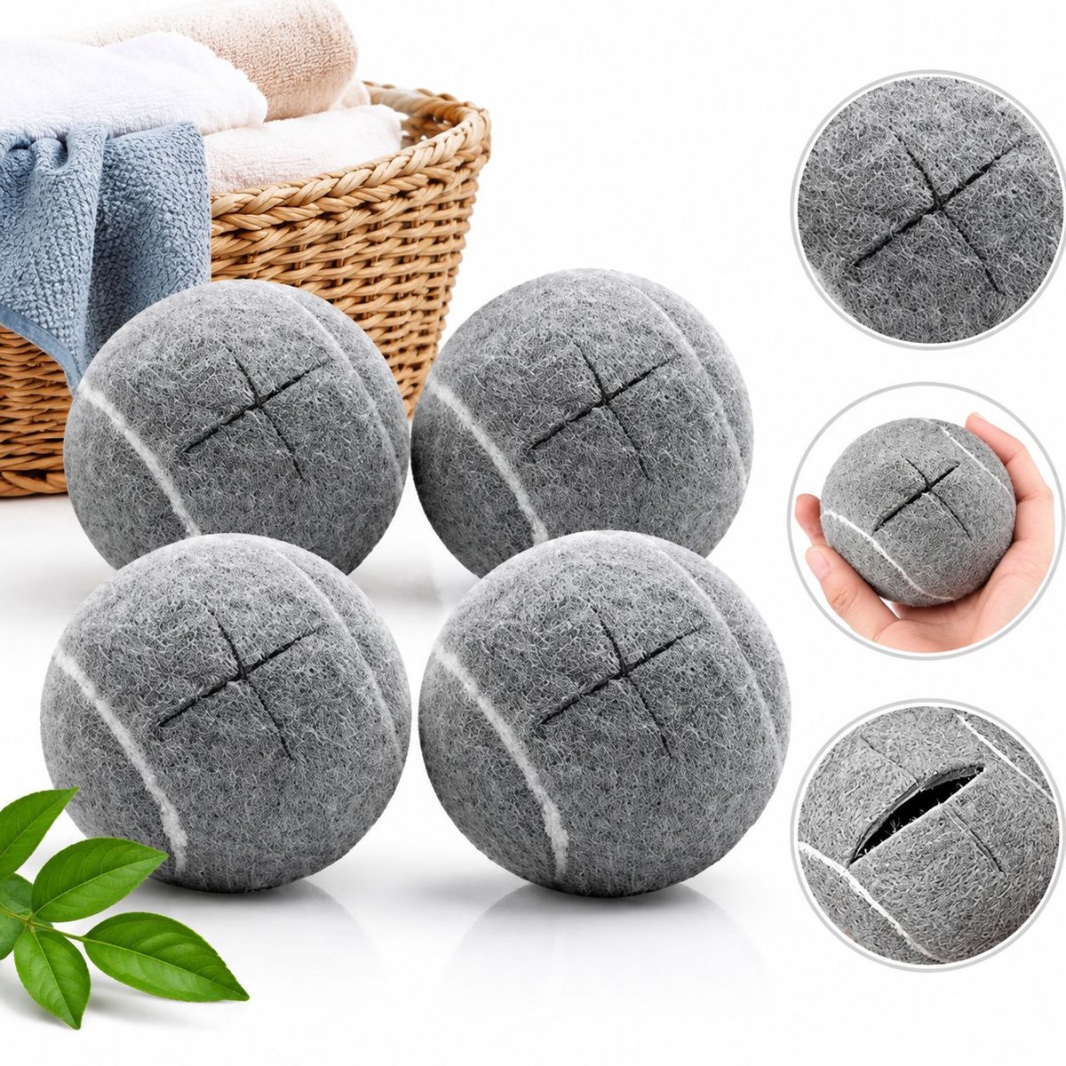 VHV - Rollatoraccessoires - Walker tennisballen - voorbehandelde tennisballen - universele - voor meubelpoten en vloerbescherming - Stoelpootdoppen - stoelpoot beschermers - Anti-Kras Vilt - Verwijdert geluid en krassen