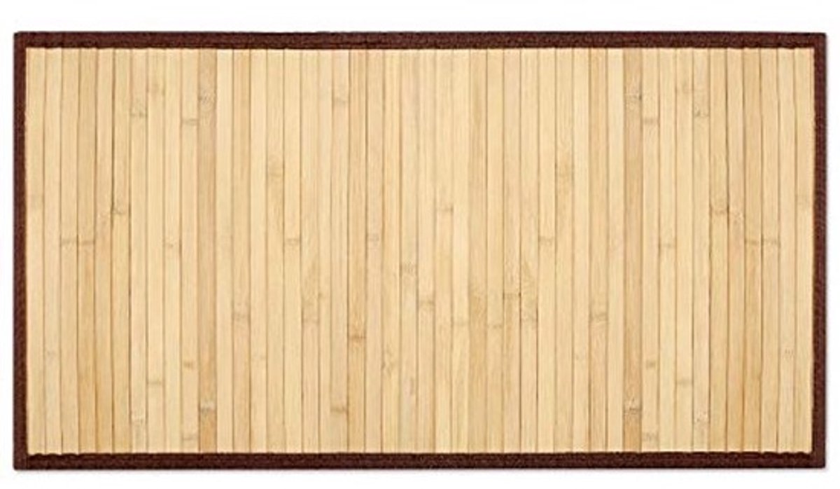 Bamboe Antislip Badmat - Waterdichte Douchemat voor Badkamer, Keuken, Balkon of Hal - 80 x 43 cm