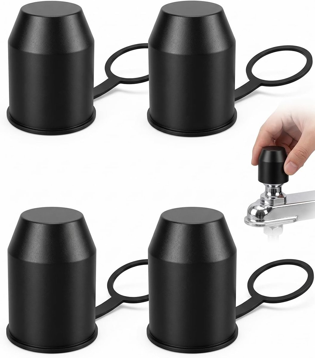 4 x universele afdekking voor trekhaak, stof- en waterdicht, voor auto, camper, aanhanger, volledige bescherming tegen roest en vuil.