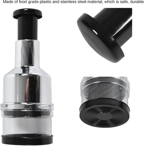 Chopper Hand Groente RVS Handmatige Food Press Chopper Voor Keuken — afbeelding 5