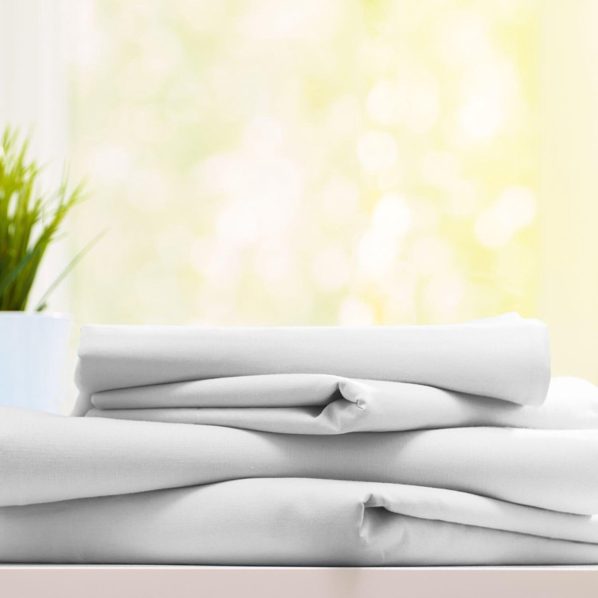 Blanco Bedlaken voor gastronomie G12, 100% katoen, ademend, 135 cm, voor tweepersoonsbed, wit