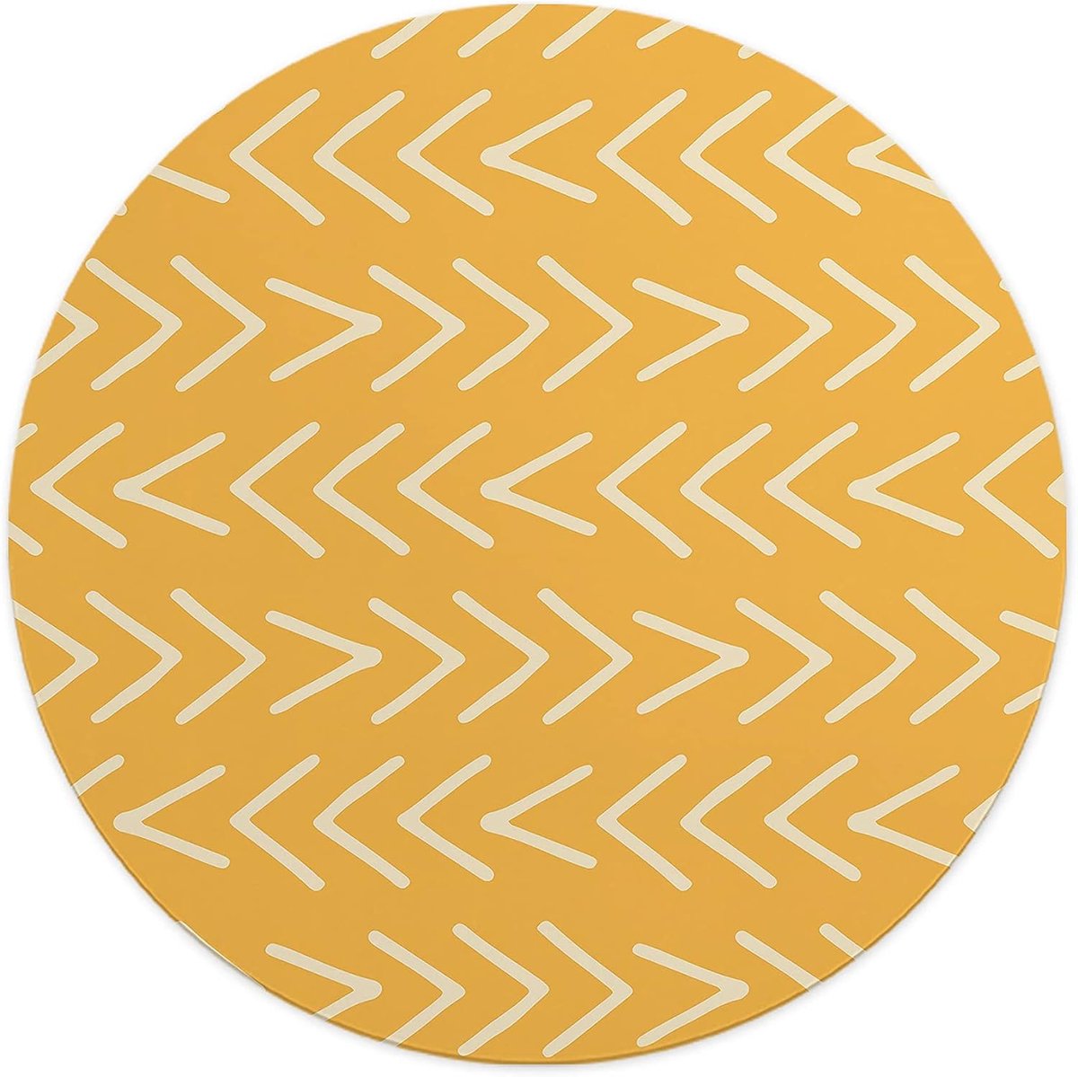 Digitaal bedrukte muismat, antislip onderkant, voor kantoor en thuis, diameter: 22 cm