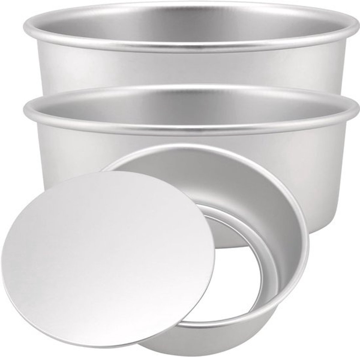 Set van 3 ronde diepe cakevormen van 20 cm met uitneembare bodem - Voor bakken, taarten en desserts
