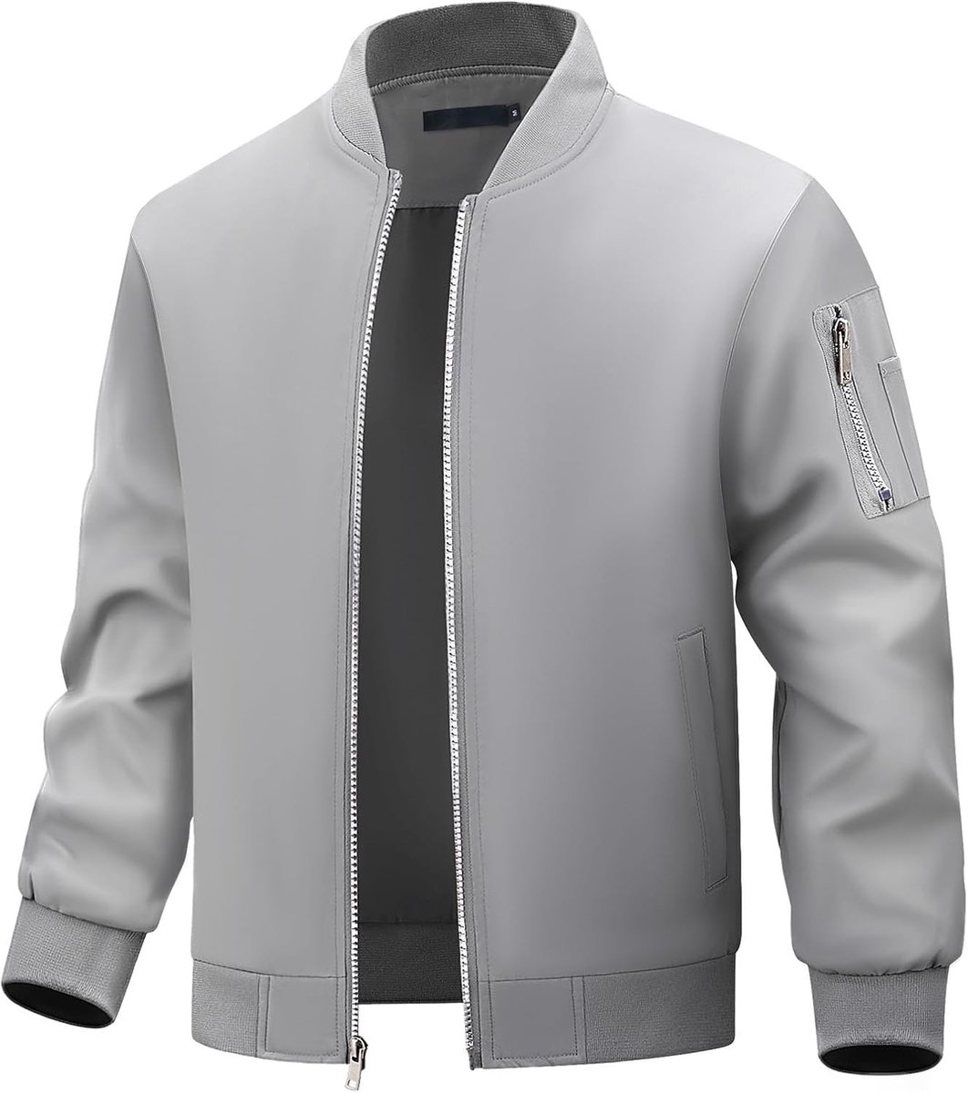 Bomberjack voor heren, casual, lichtgewicht, windjack, opstaande kraag, buitenkleding, lente, herfst, sportwear