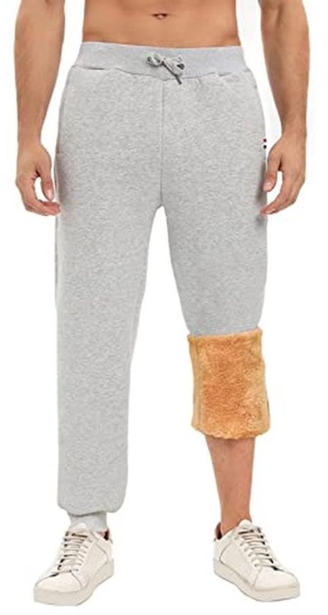 Fleece Joggingbroek voor Heren - Warme Trainingsbroek met Zakken en Trekkoord