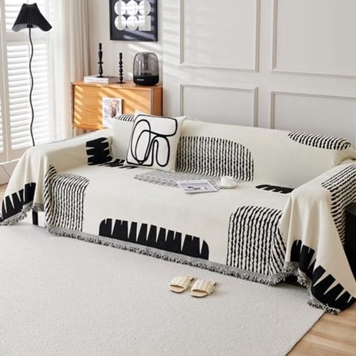 Zachte Chenille Deken Voor Banken - Wasbare Plaid 180 x 300 cm - Moderne Decoratie