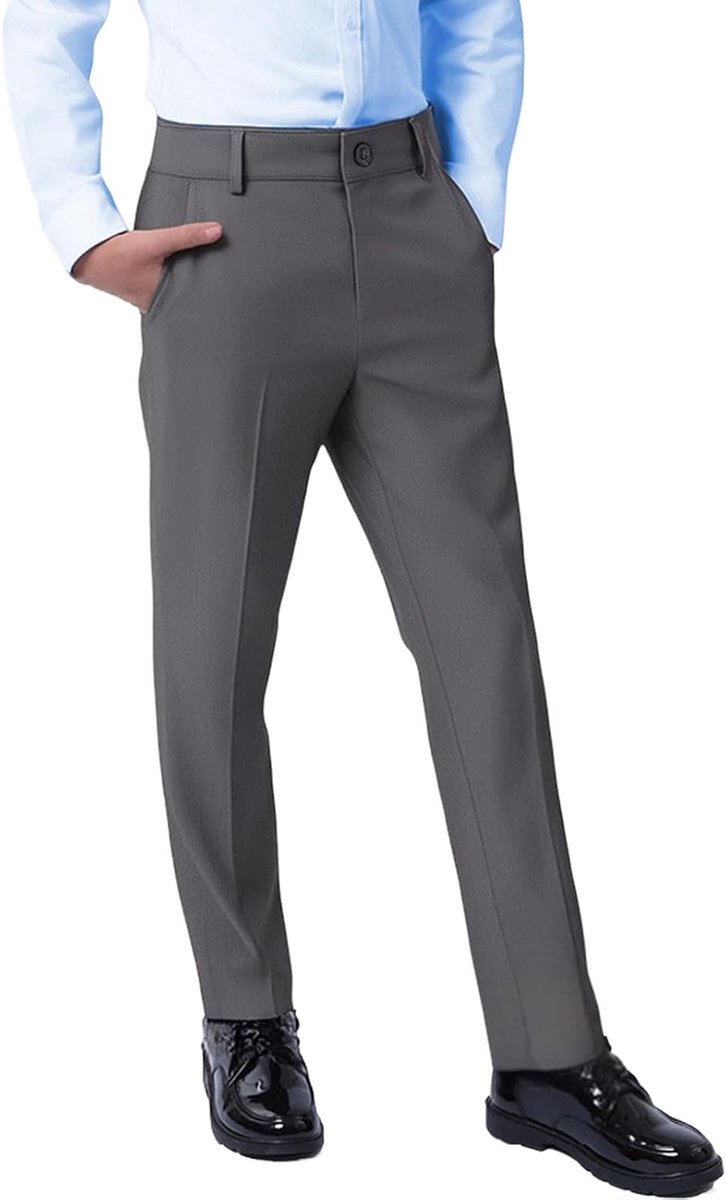 Mintgreen Formele semi-elastische broek voor jongens, 140-170