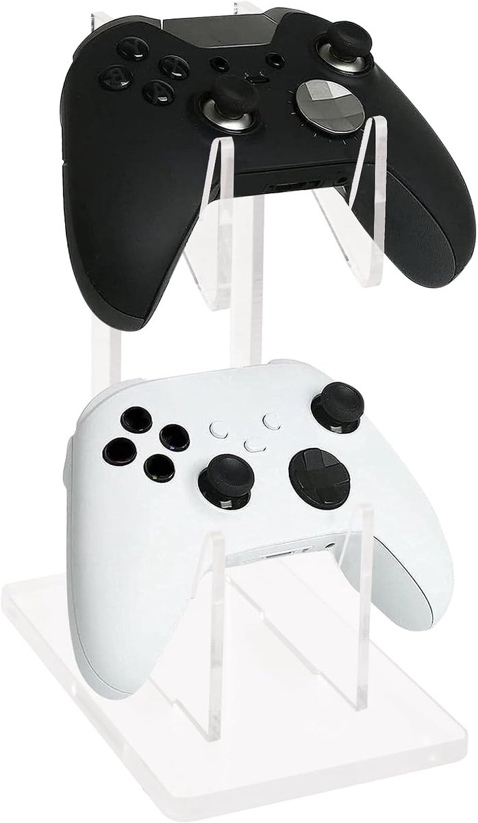 Transparante Acryl Game Controller Standhouder, Dubbellaagse Gaming Controller Houder Stand, Universele Dual Gamepad Controller Houder Accessoires, Hoofdtelefoon Headset Stand voor Bureautafel