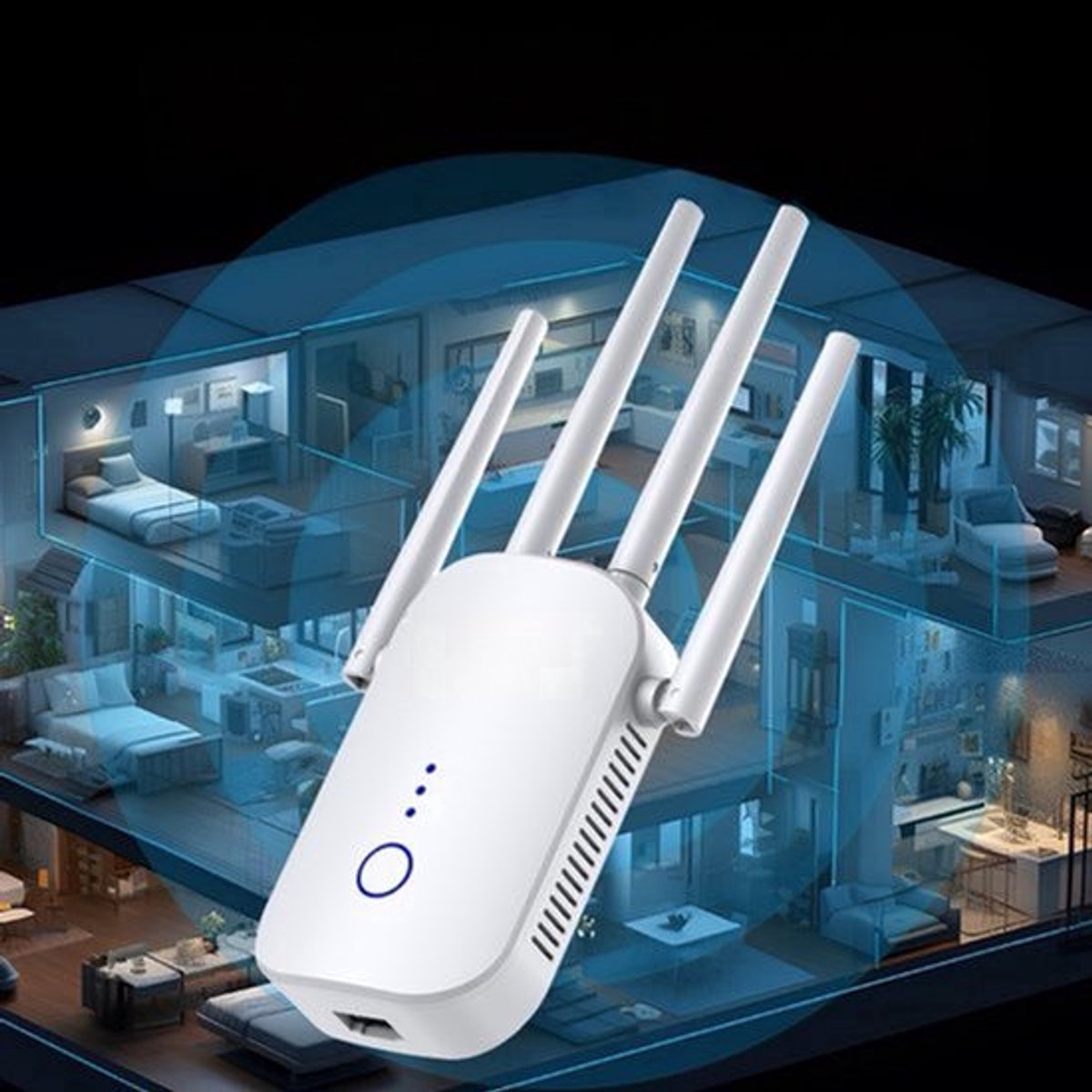 WiFi Repeater Dual-Band - 3000 Mbps Snelheid - Compact Formaat - Voor Kantoren En Grote Woningen - Draadloze Netwerkadapter