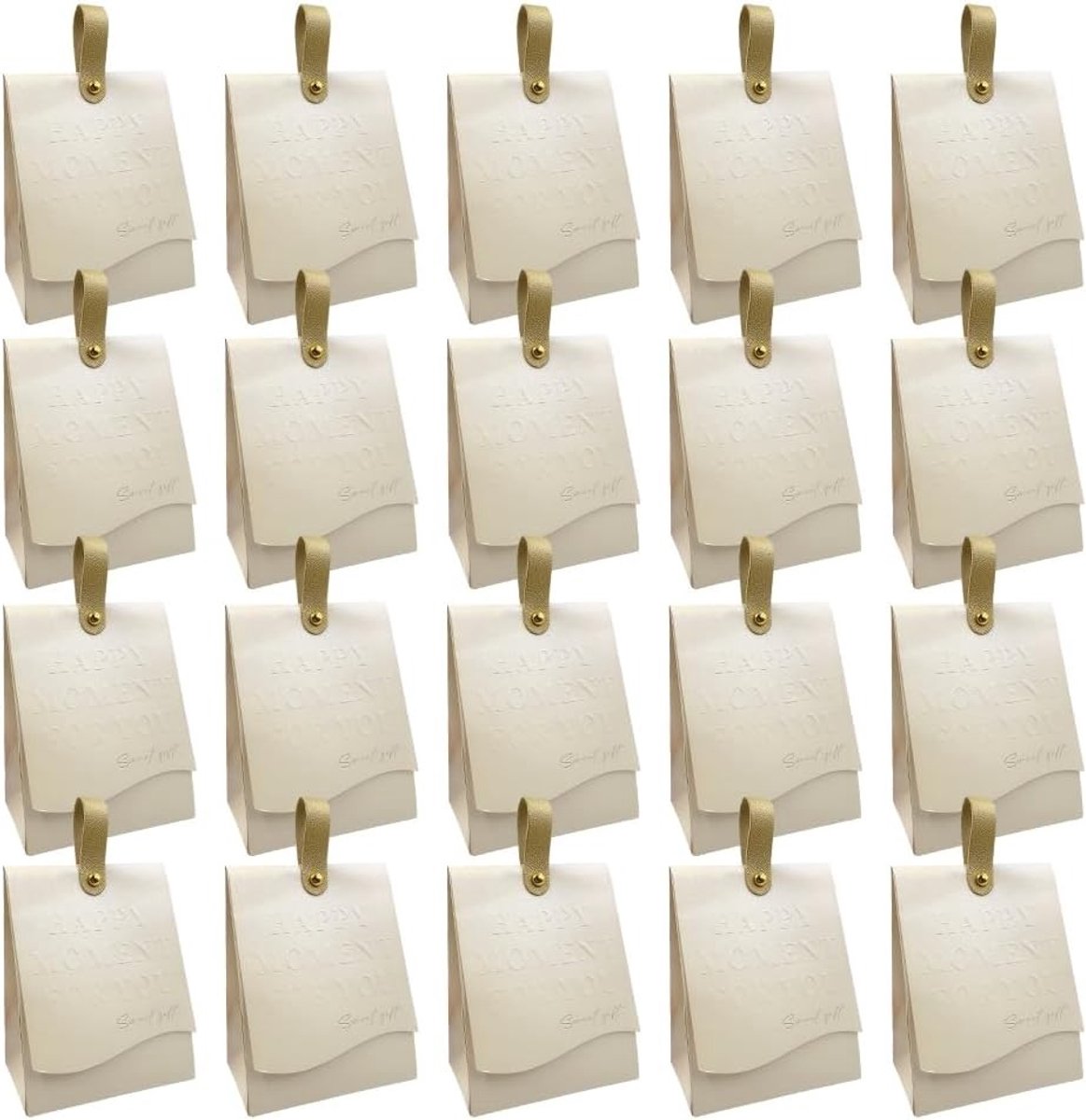 20 Stuks Papieren Candy Boxen met Leren Touwtjes voor Feestjes, Bruiloften en Verjaardagen - Perfect voor Cadeaus en Creatieve Knutselprojecten