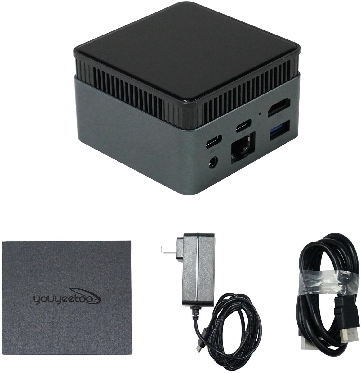 Mini-pc BY53 - 12 GB LPDDR5 RAM - 512 GB M.2 NVME SSD - Intel N150 3,6 GHz - USB-C DP HDMI 4K - Voor Office En Multimedia